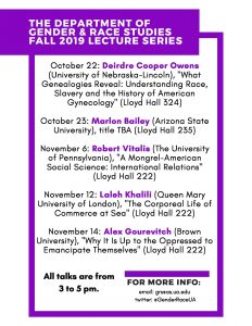 GRS Lecture Schedule Fall 2019