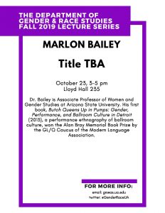 Marlon Bailey Lecture Flyer